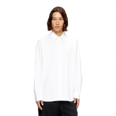 Diesel Men Stretch poplin shirt with embroidery White A204720GSBH