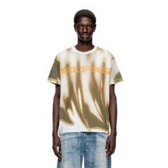 Diesel Men T-shirt with graffiti print Green/Grey A212280BKBY
