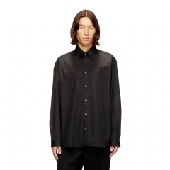 Diesel Men Stretch poplin shirt with embroidery Black A204720GSBH