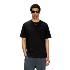 Diesel Men T-shirt with cut-out Oval D Black A194200NIAX