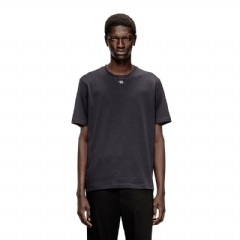 Diesel Men Regular T-shirt with crew neck and Oval D Dark grey A199630AIJU
