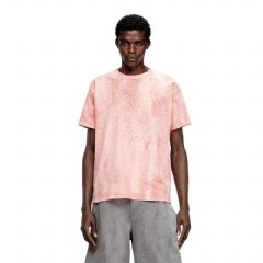 Diesel Men T-shirt in waxed jersey Pink A184860PLBU