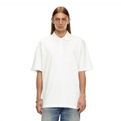 Diesel Men Polo shirt with maxi oval D embroidery White/Black A107630HGAM