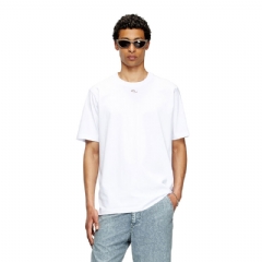 Diesel Men T-shirt with cut-out Oval D White A194200NIAX