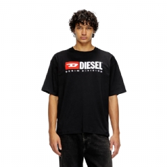 Diesel Men T-shirt with Diesel patch logo Black A149430GRAI
