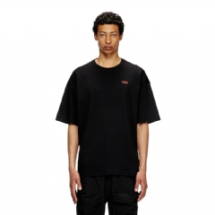 Diesel Men T-shirt with red Oval D Black A185350AIJU
