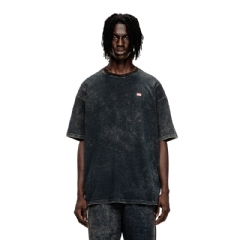 Diesel Men Jersey t-shirt with logo Black A186430AGBY