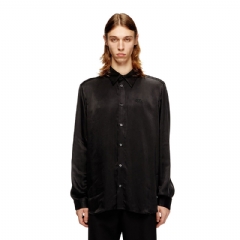 Diesel Men Cupro shirt with embroidered logo Black A193630AJFU
