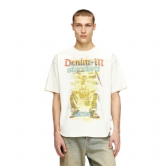 Diesel Men T-shirt with lyrics print White A199190PLBL