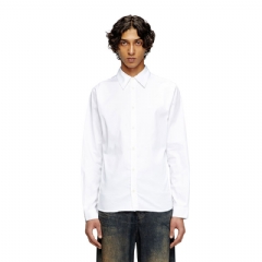 Diesel Men Shirt with embroidered Oval D White A196700QFAV