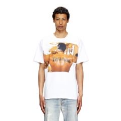 Diesel Men T-shirt with graphic print White P015630SPCK