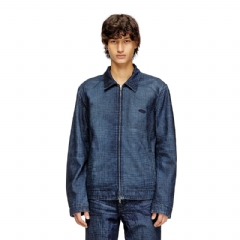 Diesel Men Jacket in Prince of Wales denim Dark Blue A20339007CV