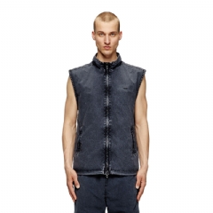 Diesel Men Vest in recycled nylon taslan Dark Blue A195180PLBH
