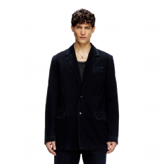 Diesel Men Blazer in lightly treated denim Dark Blue A1702709L54