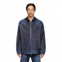 Diesel Men Hooded JoggJeans jacket Dark Blue A1469409L11