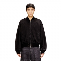 Diesel Men Bomber jacket in denim Black A198820BEBQ