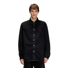 Diesel Men Shirt in Tencel denim Black A03534068KE