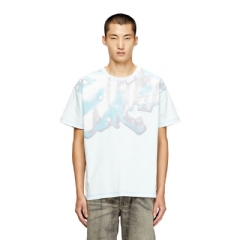 Diesel Men T-shirt with faded graphic print Light Blue A215630TKCI