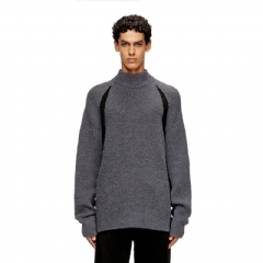 Diesel Men Alpaca-blend jumper with contrast inserts Grey A196680JLCD