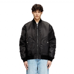Diesel Men Bomber in padded nylon with Oval D Black A144080HCAS
