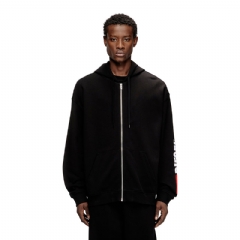 Diesel Men Hoodie with logo patch embroidery Black A200220GEAD