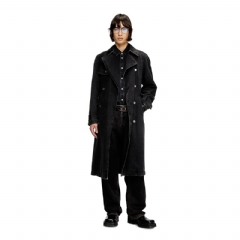 Diesel Men Trench coat in clean-wash denim Black A1299609I35