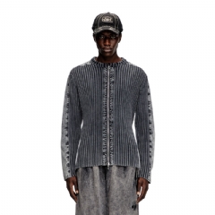 Diesel Men Zip-up cardigan with contrast panels Dark grey A174640QMAN