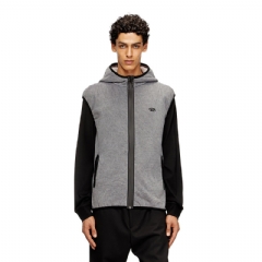 Diesel Men Sleeveless zip-up hoodie Grey A194060AJFN
