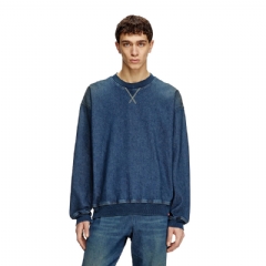 Diesel Men Sweatshirt in Track Denim Medium blue A1636809L75