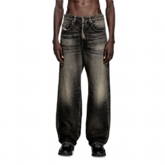 Diesel Men relaxed jeans 2001 d-macro 007z1 Black/Dark grey A11598007Z1