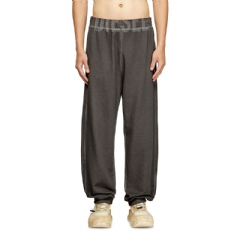 Diesel Men Cotton joggers with drawstring waist Dark grey A195740IKBR