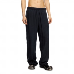 Diesel Men Drawstring pants in faded twill Black A144170HPAG