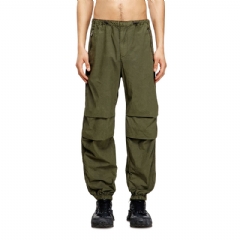 Diesel Men Cotton cargo pants with side bands Military Green A201670ENBG