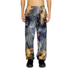 Diesel Men Nylon pants with all-over print Black/Blue A211000PGBW