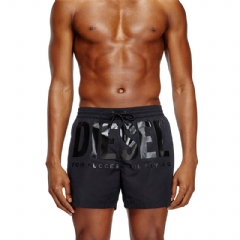 Diesel Men Mid-length swim shorts with maxi logo Black A162990NJAS