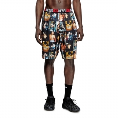 Diesel Men Shorts with graphic prints Black P015510SPBX