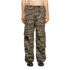 Diesel Men Cargo pants in camo-print nylon Military Green A195320EPBW