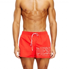 Diesel Men Mid-length swim shorts with outline logo Red A205120QKBJ
