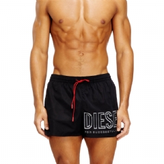 Diesel Men Mid-length swim shorts with outline logo Black A205120QKBJ