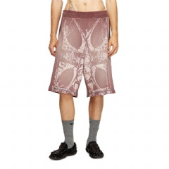 Diesel Men Waffle shorts with medieval print Violet A184450DLBN