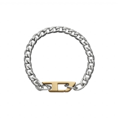 Diesel Men Stainless steel chain bracelet Silver DX133800DJW