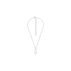 Diesel Men Stainless steel d logo pendant necklace Silver DX162500DJW