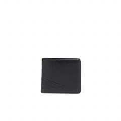 Diesel Men Bi-fold leather wallet with embossed logo Black X10619P8811