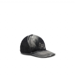 Diesel Men Baseball cap in destroyed denim Black A197770DGAV