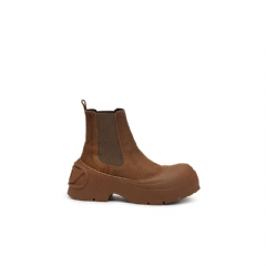 Diesel Men D-Donald-Chelsea boots in waxed suede and rubber Brown Y03839P1995