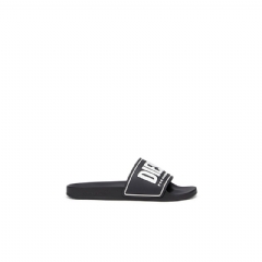 Diesel Men Sa-Mayemi-Pool slides with 3D logo Black/White Y02801P4441