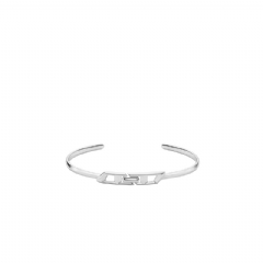 Diesel Men Sterling silver cuff bracelet Silver DL136200DJW