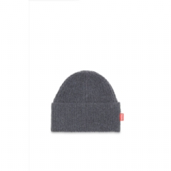 Diesel Men Ribbed alpaca beanie Grey A196930JLCD