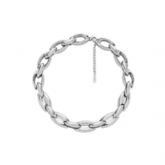 Diesel Men Stainless Steel Chain Necklace Silver DX158600DJW