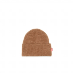 Diesel Men Ribbed alpaca beanie Brown A196930JLCD